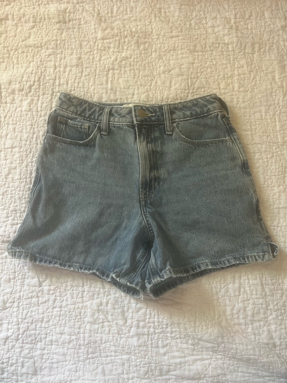 Hollister High-Rise Light Wash Denim Shorts